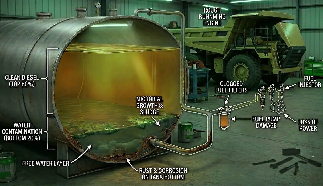 What Water in Your Diesel Tank Is Costing Your Equipment