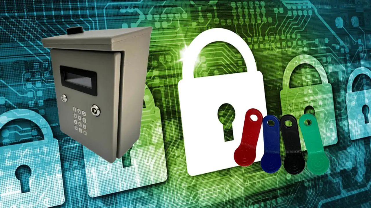 R2D Fuel security system with tag-based authentication controller and access control buttons for theft prevention