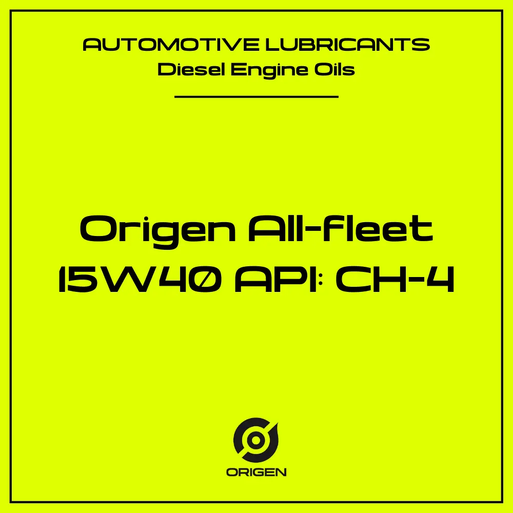 Origen All-Fleet 15W-40 API: CH-4 - 20L