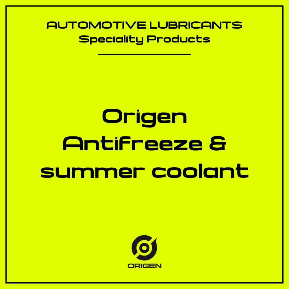 Origen Antifreeze Summer Coolant Green - 20L